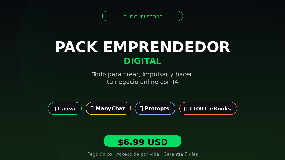 Pack Emprendedor Digital — Che Guri Store